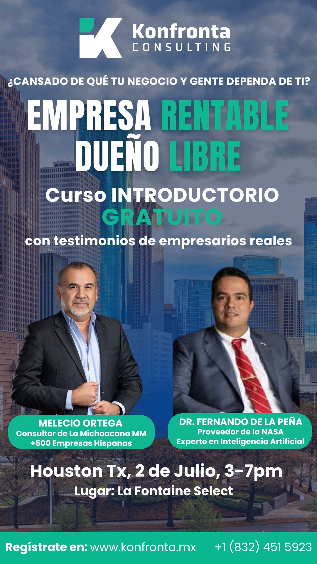 Empresa Rentable, Dueño Libre — evento Konfronta Consulting